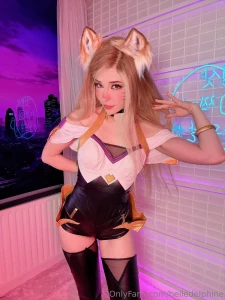 Belle Delphine Sexy Ahri Cosplay Onlyfans Set Leaked 1547