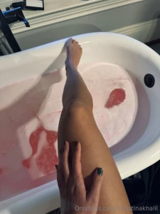 Christina Khalil Nude Bath Nipple Tease Onlyfans Set Leaked 14334