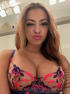 Malu Trevejo Nipple See-Through Lingerie Onlyfans Set Leaked 14547