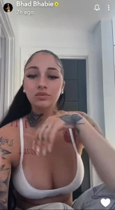 Bhad Bhabie Sexy Nipple Pokies Top Snapchat Video Leaked 16177