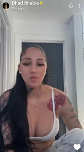 Bhad Bhabie Sexy Nipple Pokies Top Snapchat Video Leaked 16181