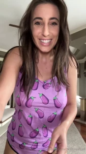 Christina Khalil Sexy Eggplant Outfits Try On Onlyfans Video Leaked 18425