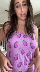 Christina Khalil Sexy Eggplant Outfits Try On Onlyfans Video Leaked 18428