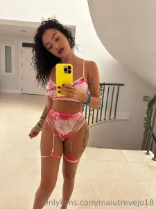 Malu Trevejo Lingerie Bodysuit Mirror Selfies Onlyfans Set Leaked 21866