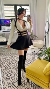 KittyPlays Deep Cleavage Sexy Skirt Fansly Set Leaked 23185