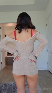 Alinity Red Lingerie Dress Strip PPV Onlyfans Video Leaked 24210