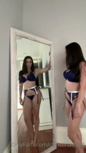 Christina Khalil Sexy Lingerie Mirror Tease Onlyfans Video Leaked 25278