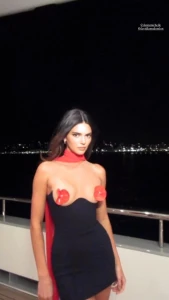 Kendall Jenner Pasties Dress Candid Video Leaked