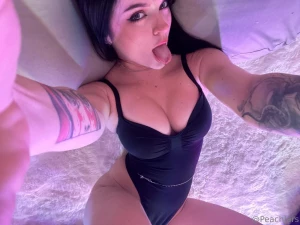 PeachJars Sexy Black Bodysuit Onlyfans Set Leaked 3939