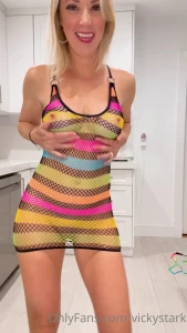 Vicky Stark Nude Colorful Outfit Try On Onlyfans Video Leaked 36585