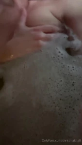 Christina Khalil Nude Boob Squeeze Bath Onlyfans Video Leaked 4120