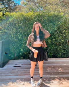 Charli D’Amelio Sexy Cheerleader Mini Skirt Set Leaked