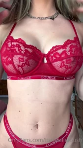 Natalie Roush Nude Red Lingerie Try On Onlyfans Video Leaked 44475