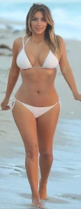 Kim Kardashian Candid Bikini Beach Set Leaked