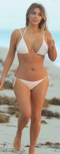 Kim Kardashian Candid Bikini Beach Set Leaked 45546