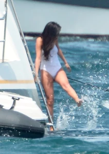 Selena Gomez See-Through One-Piece Set Leaked 45740