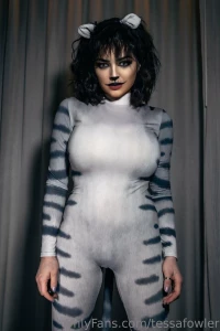 Tessa Fowler Nude Cat Suit Strip OnlyFans Set Leaked 48718