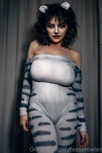 Tessa Fowler Nude Cat Suit Strip OnlyFans Set Leaked 48722