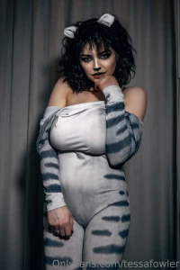 Tessa Fowler Nude Cat Suit Strip OnlyFans Set Leaked 48723