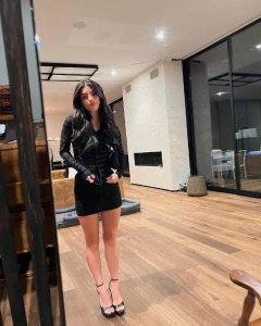 Charli D’Amelio Sexy Black Mini Skirt Set Leaked