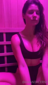 Amanda Cerny Bikini Sauna Stretching OnlyFans Video Leaked 52519