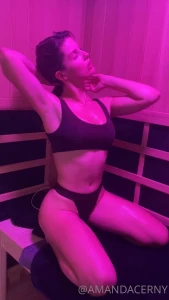 Amanda Cerny Bikini Sauna Stretching OnlyFans Video Leaked 52526