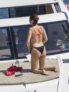 Selena Gomez Thong Bikini Boat Set Leaked 59492