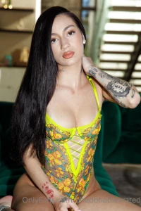 Bhad Bhabie Yellow Bodysuit Lingerie Onlyfans Set Leaked