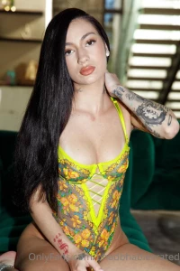 Bhad Bhabie Yellow Bodysuit Lingerie Onlyfans Set Leaked 60924