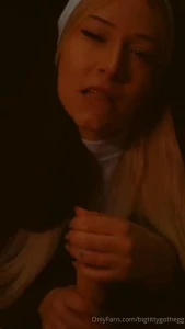 BigTittyGothEgg Blowjob Nun Role Play OnlyFans Video Leaked 6698