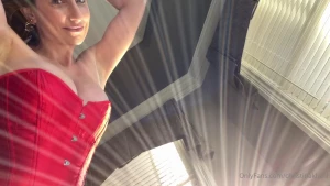 Christina Khalil Red Corset Onlyfans Video Leaked 63331