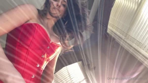 Christina Khalil Red Corset Onlyfans Video Leaked 63332