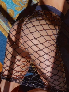 Rachel Cook Nude Fishnet Dress Set Leaked