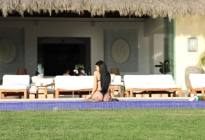 Kylie Jenner Thong Bikini Pool Candid Set Leaked 82002