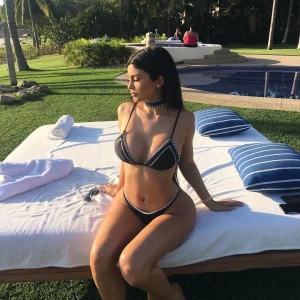 Kylie Jenner Thong Bikini Pool Candid Set Leaked 82004