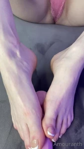 Amouranth Feet Vibrator Pussy Tease Onlyfans Video Leaked 8633