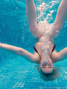 Stefania Ferrario Nude Underwater Pool Onlyfans Set Leaked 86133