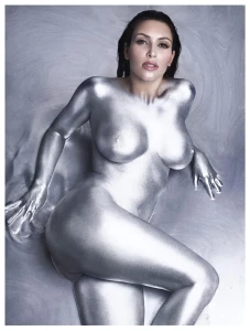 Kim Kardashian Nude Body Paint Outtakes Set Leaked