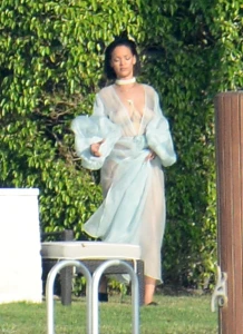 Rihanna Bikini Sheer Robe Nip Slip Photos Leaked 93660
