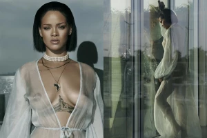 Rihanna Bikini Sheer Robe Nip Slip Photos Leaked 93671