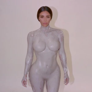 Kim Kardashian Nude Body Paint Set Leaked 93769
