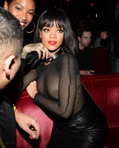 Rihanna Nude Sheer See Through Dress Nip Slip Photos Leaked 96240
