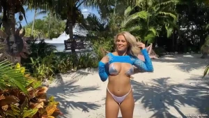 Paige VanZant Nude Beach Yoga Onlyfans Video Leaked 100364