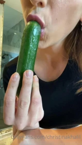 Christina Khalil Cucumber Blowjob Onlyfans Video Leaked 100752