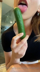 Christina Khalil Cucumber Blowjob Onlyfans Video Leaked 100753