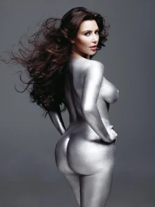 Kim Kardashian Nude Body Paint Photoshoot Leaked 100805