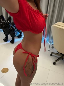 Malu Trevejo Sexy Booty Red Outfit Onlyfans Set Leaked 131630